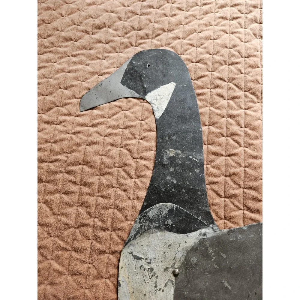 Vintage Collapsible Goose Decoy Sheet Metal Foldable 27 1/2